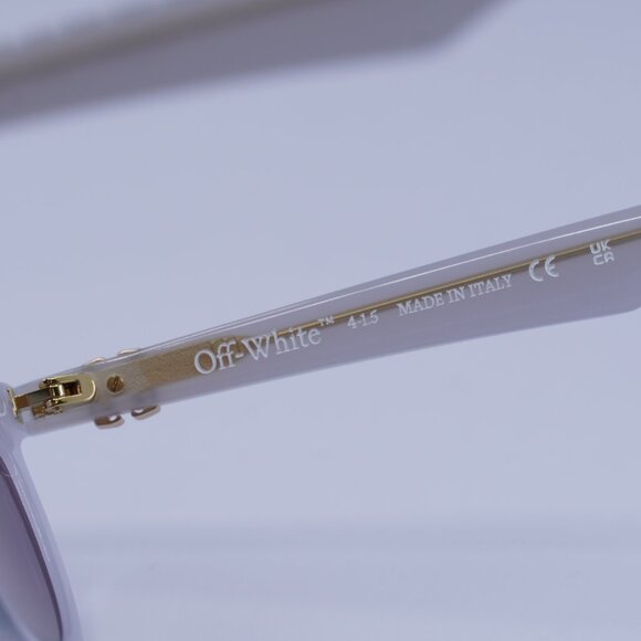 Off-White OERI13V JASPER 0928 Sunglasses Grey Geometric Frame, Burgundy Lenses - Picture 7 of 10